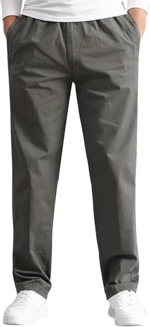 FZVYD Men's Pants Men's Relaxed Fit Causal Work Streetwear Baggy Joggers Drawstring Sweatpants with Pockets 2023