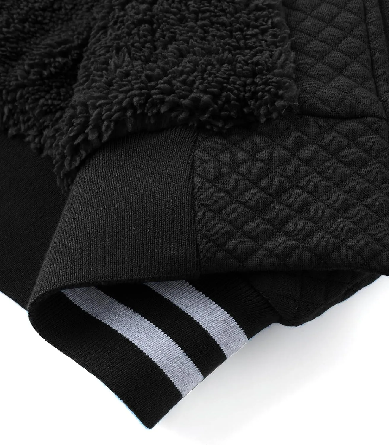 GEEK LIGHTING Mens Fleece Lined Hoodies Zip Up Waffle Knit Thicken Hooded Sweatshirts Winter Jackets