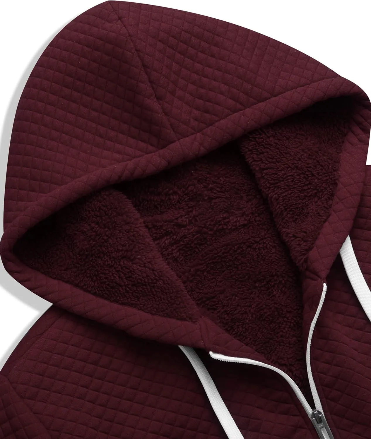 GEEK LIGHTING Mens Fleece Lined Hoodies Zip Up Waffle Knit Thicken Hooded Sweatshirts Winter Jackets