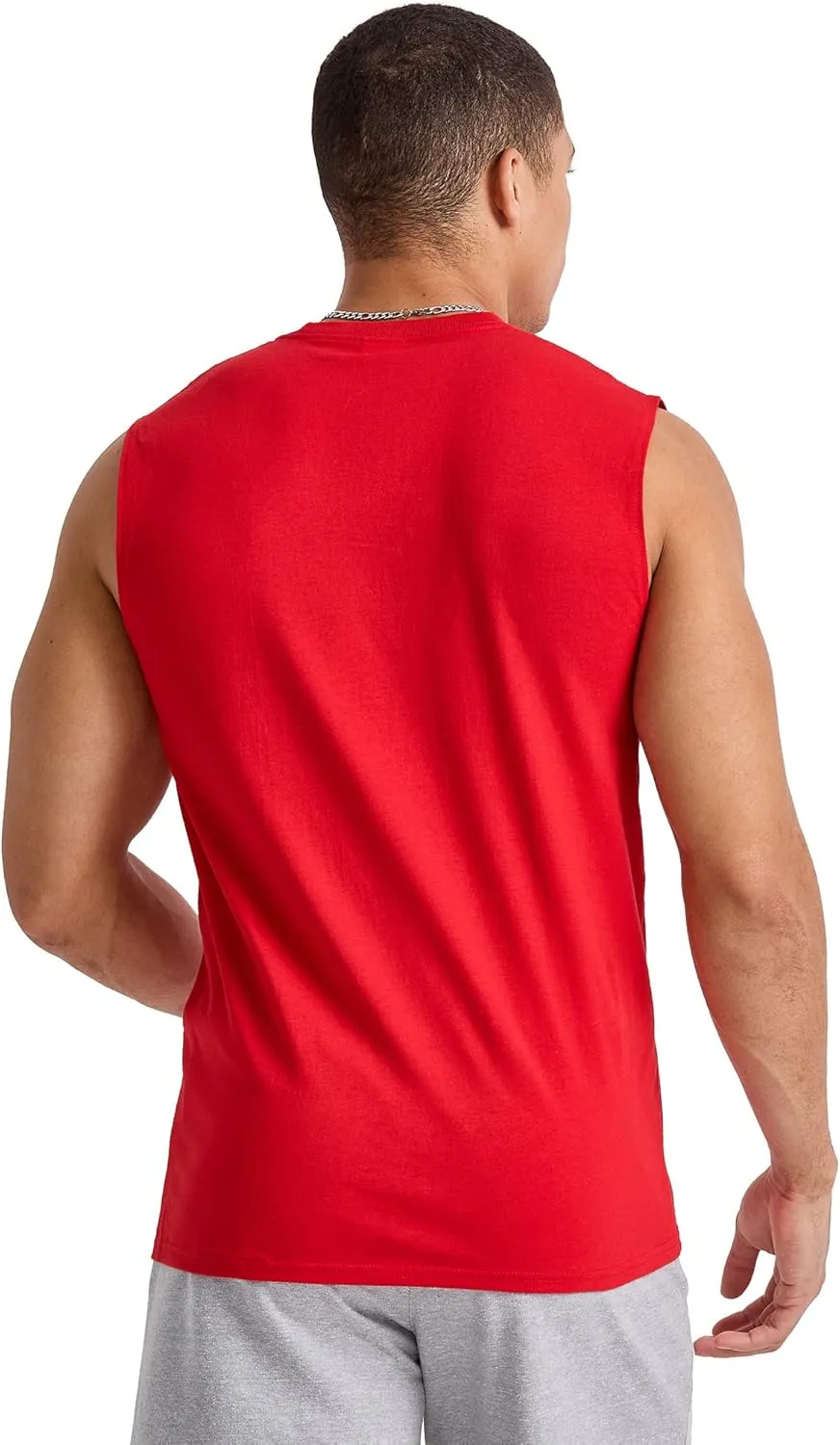 Hanes Men's Essentials Midweight T Pack, Cotton Muscle Tank Shirts, 3-Pack