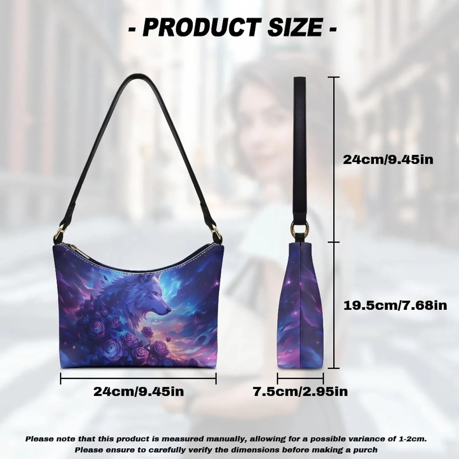 HUGS IDEA Shoulder Bag for Women Small Clutch Purse Mini Handbags PU Leather Underarm Bag