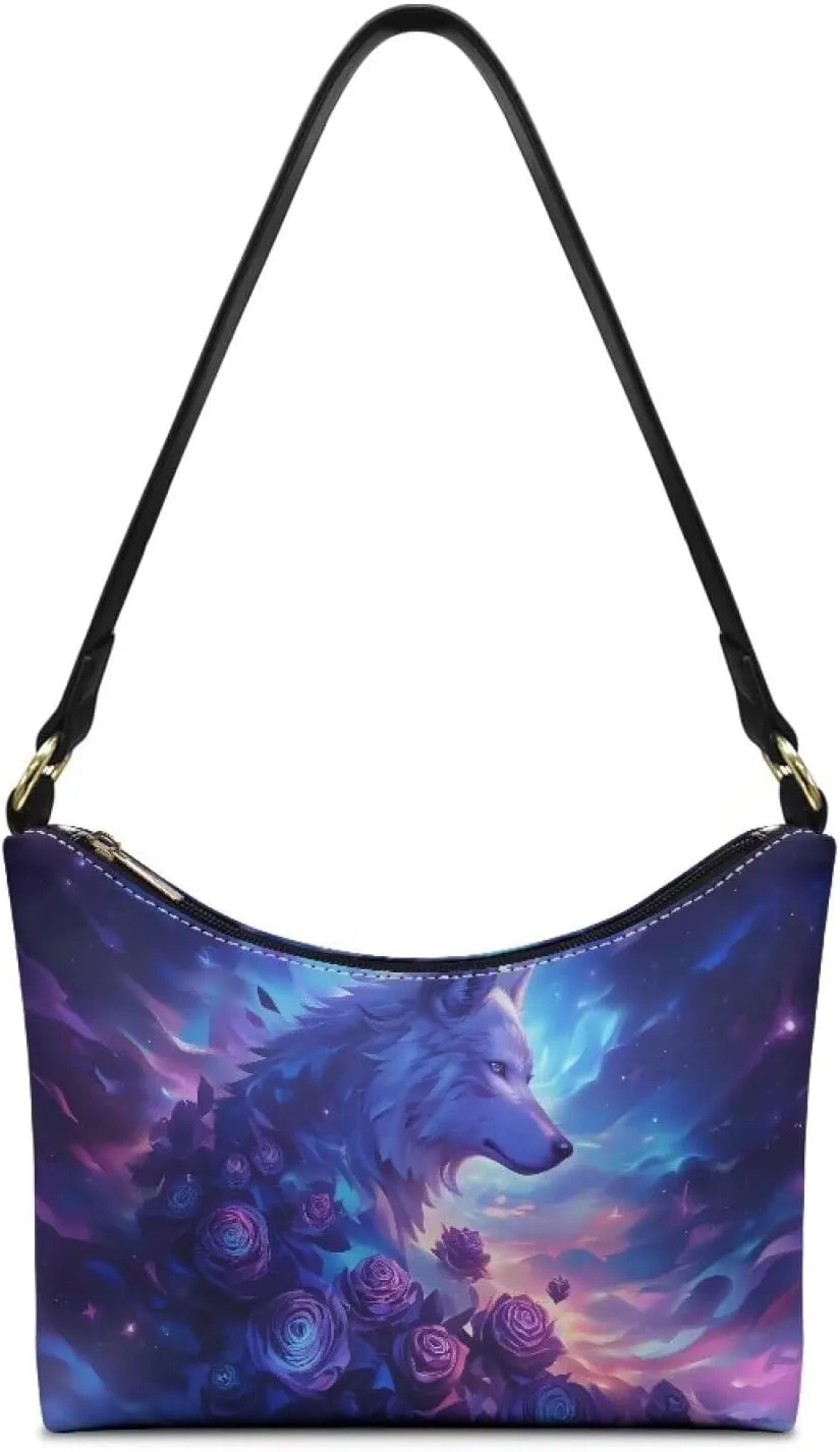 HUGS IDEA Shoulder Bag for Women Small Clutch Purse Mini Handbags PU Leather Underarm Bag