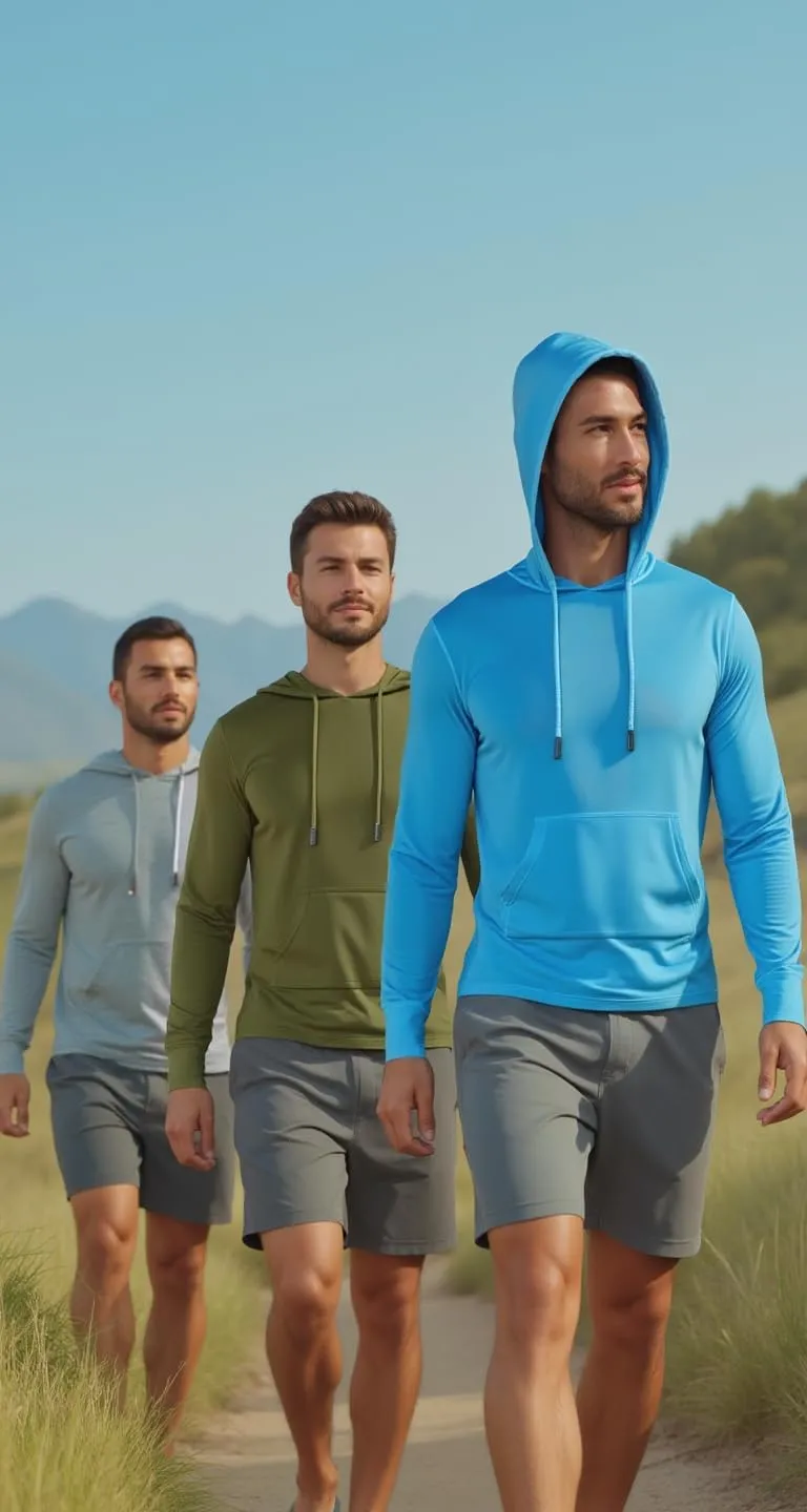 INGEAR Sun Shirts for Men - Lightweight SPF 50  UV Protection Hoodie with Pocket for Fishing, Running, Hiking, Swim Rashguard