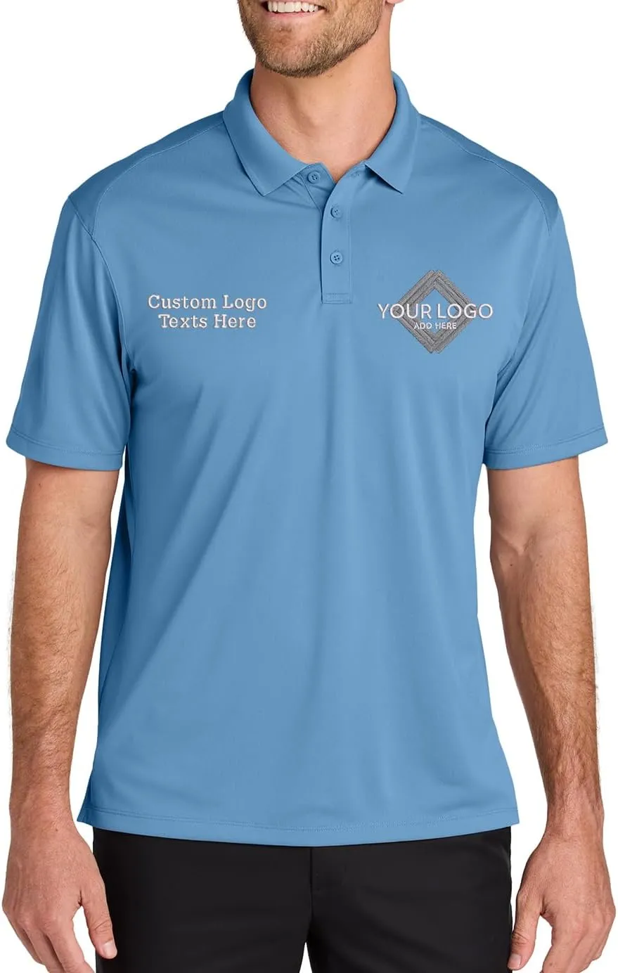 INK STITCH Men K240 Custom Embroidery Add Logo Texts Wearever Performance Pique Polo Shirts