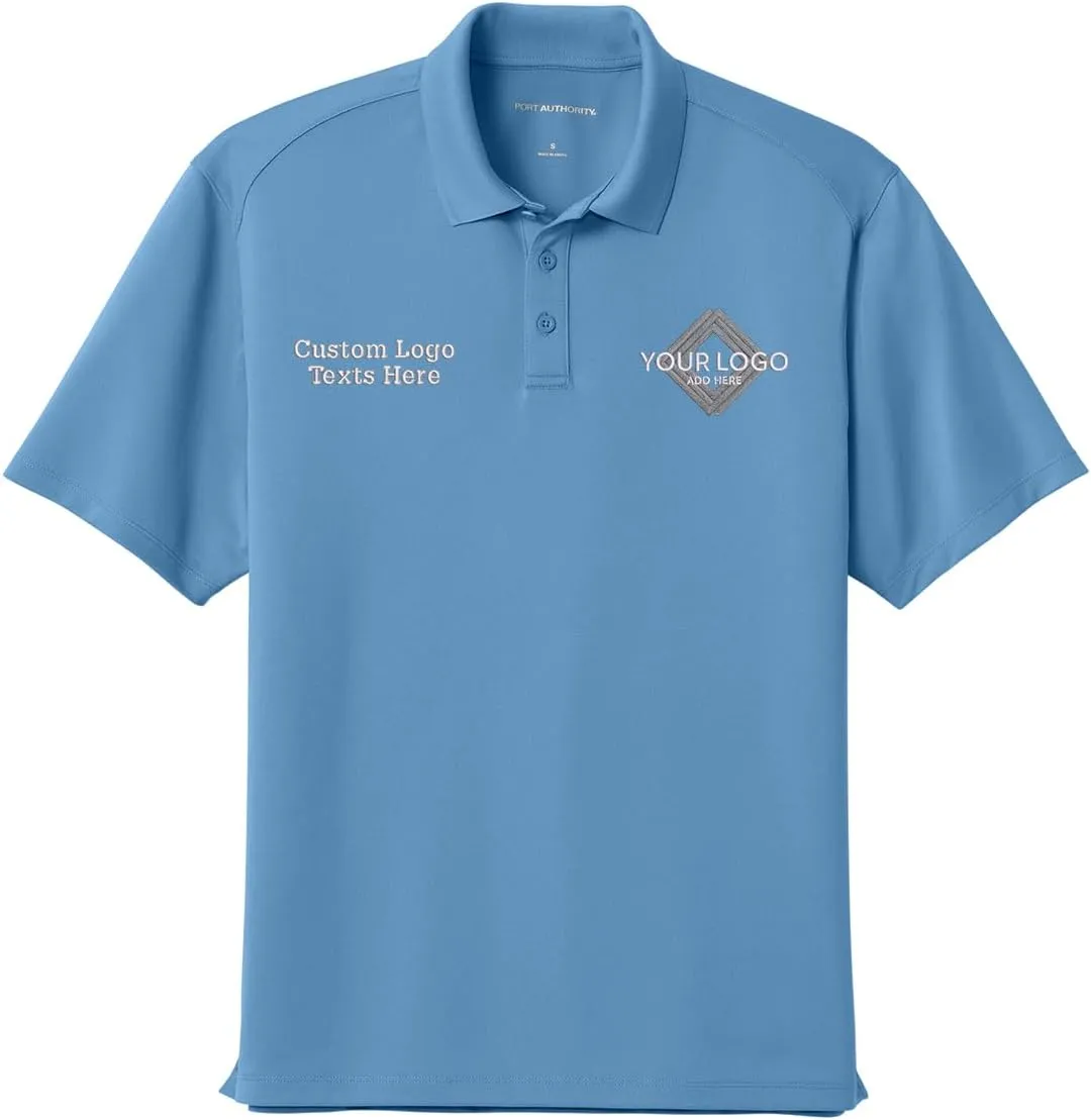 INK STITCH Men K240 Custom Embroidery Add Logo Texts Wearever Performance Pique Polo Shirts