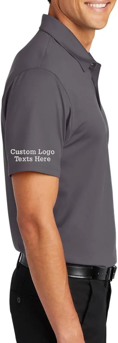 INK STITCH Men K398 Custom Embroidery Add Logo Texts Staff Performance Polo Shirts