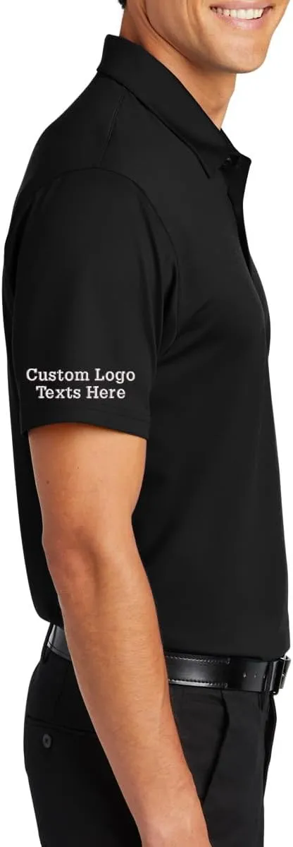 INK STITCH Men K398 Custom Embroidery Add Logo Texts Staff Performance Polo Shirts