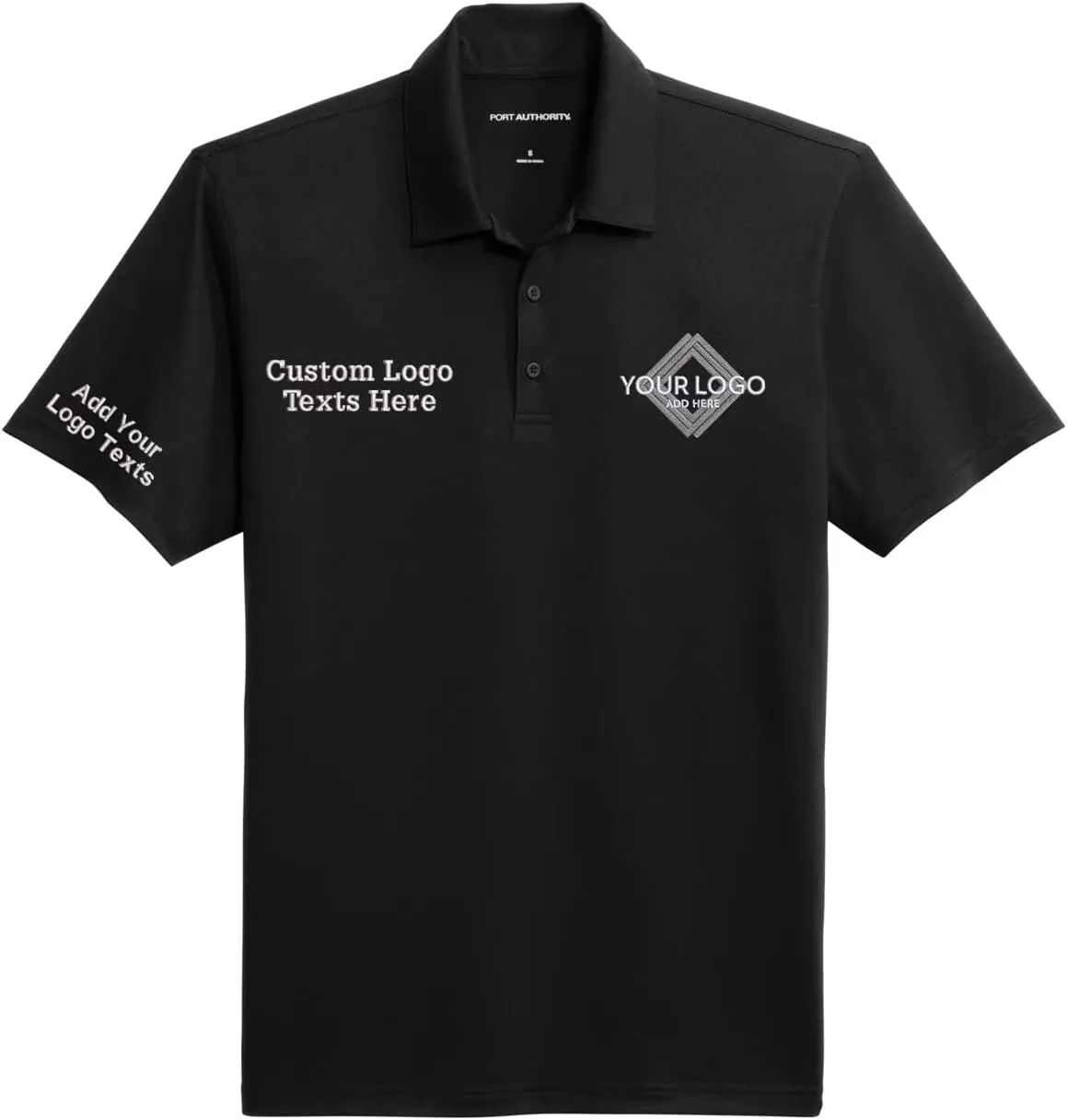 INK STITCH Men K398 Custom Embroidery Add Logo Texts Staff Performance Polo Shirts