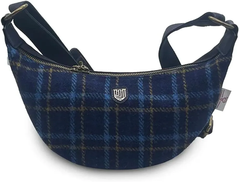 Islander The Luna Bag for Women Harris Tweed Crossbody With Detachable Card Wallet