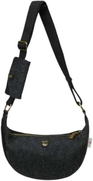 Islander The Luna Bag for Women Harris Tweed Crossbody With Detachable Card Wallet