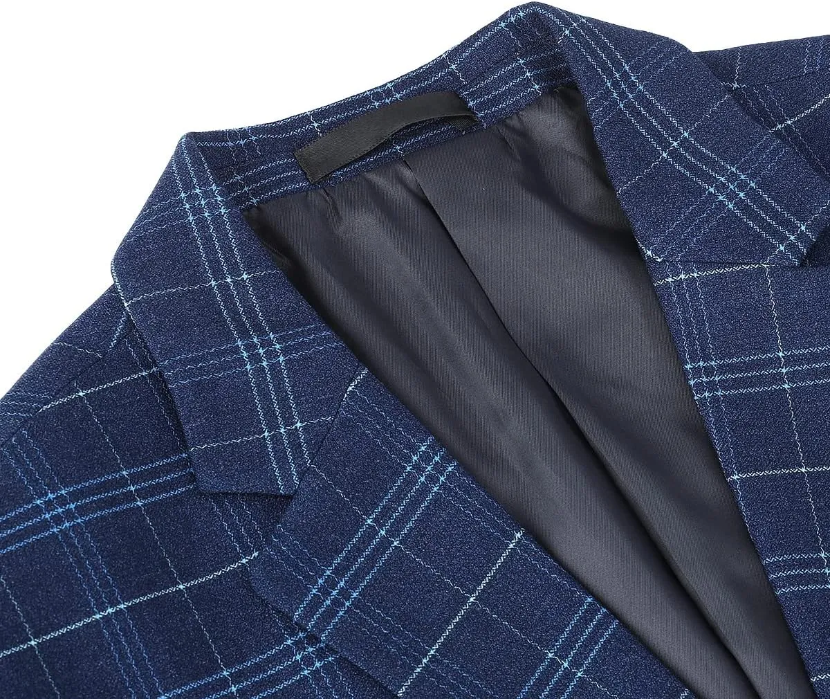 Iynnijoy Men's Plaid Blazer Casual Sports Coat Slim Fit Plaid Suit Jackets for Party Wedding