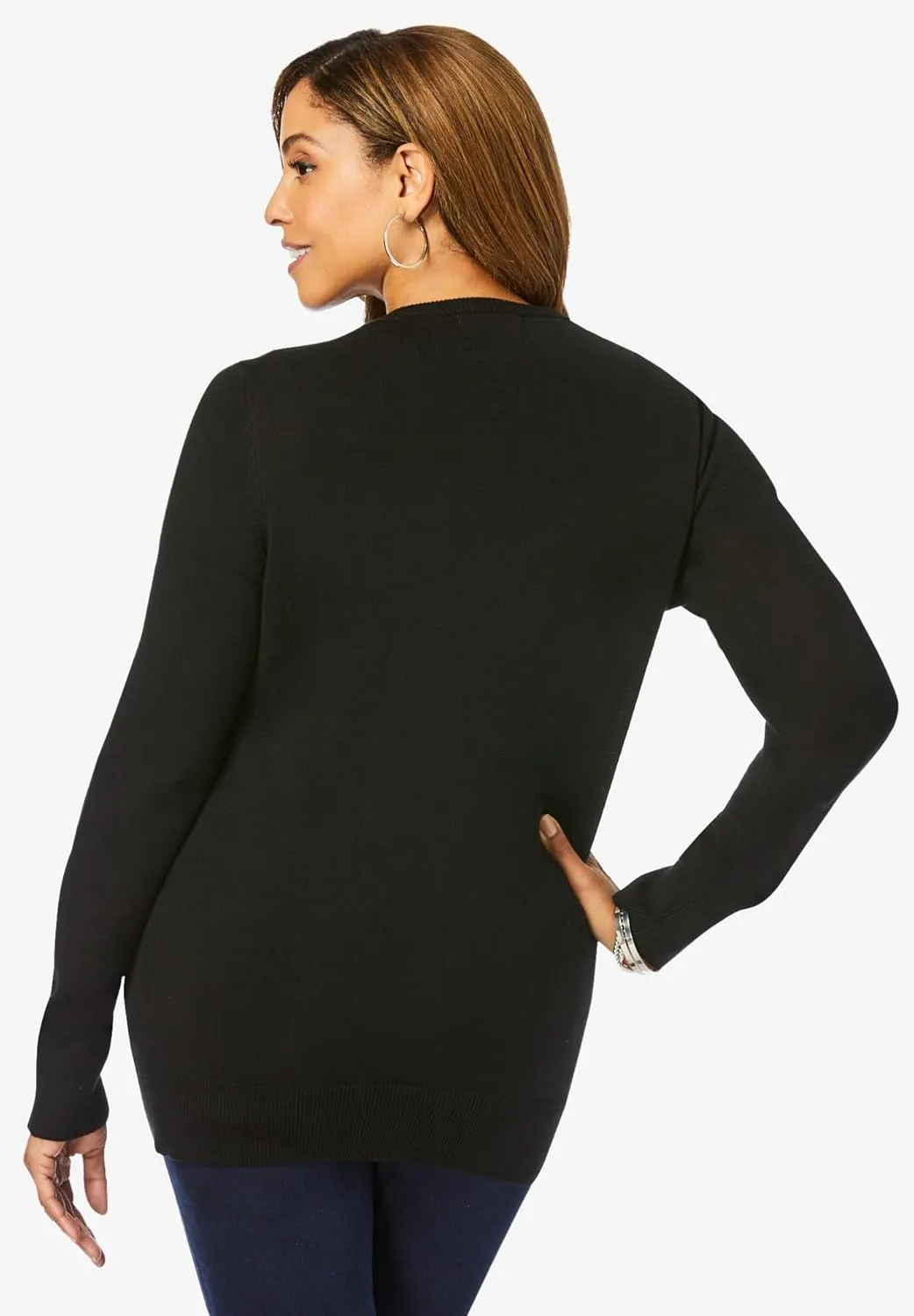 Jessica London Women's Plus Size Fine Gauge Cardigan