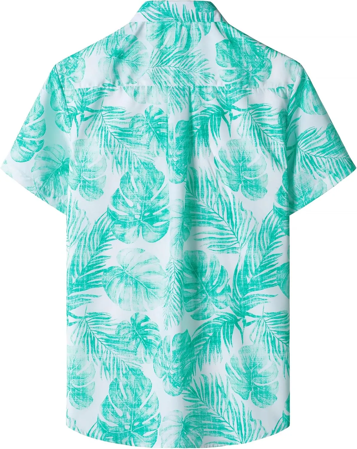 JOGAL Mens Floral Hawaiian Shirt Front Pocket Casual Aloha Shirts