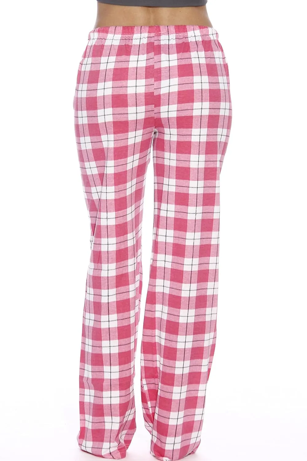 Just Love 100% Cotton Jersey Women Plaid Pajama Pants Sleepwear