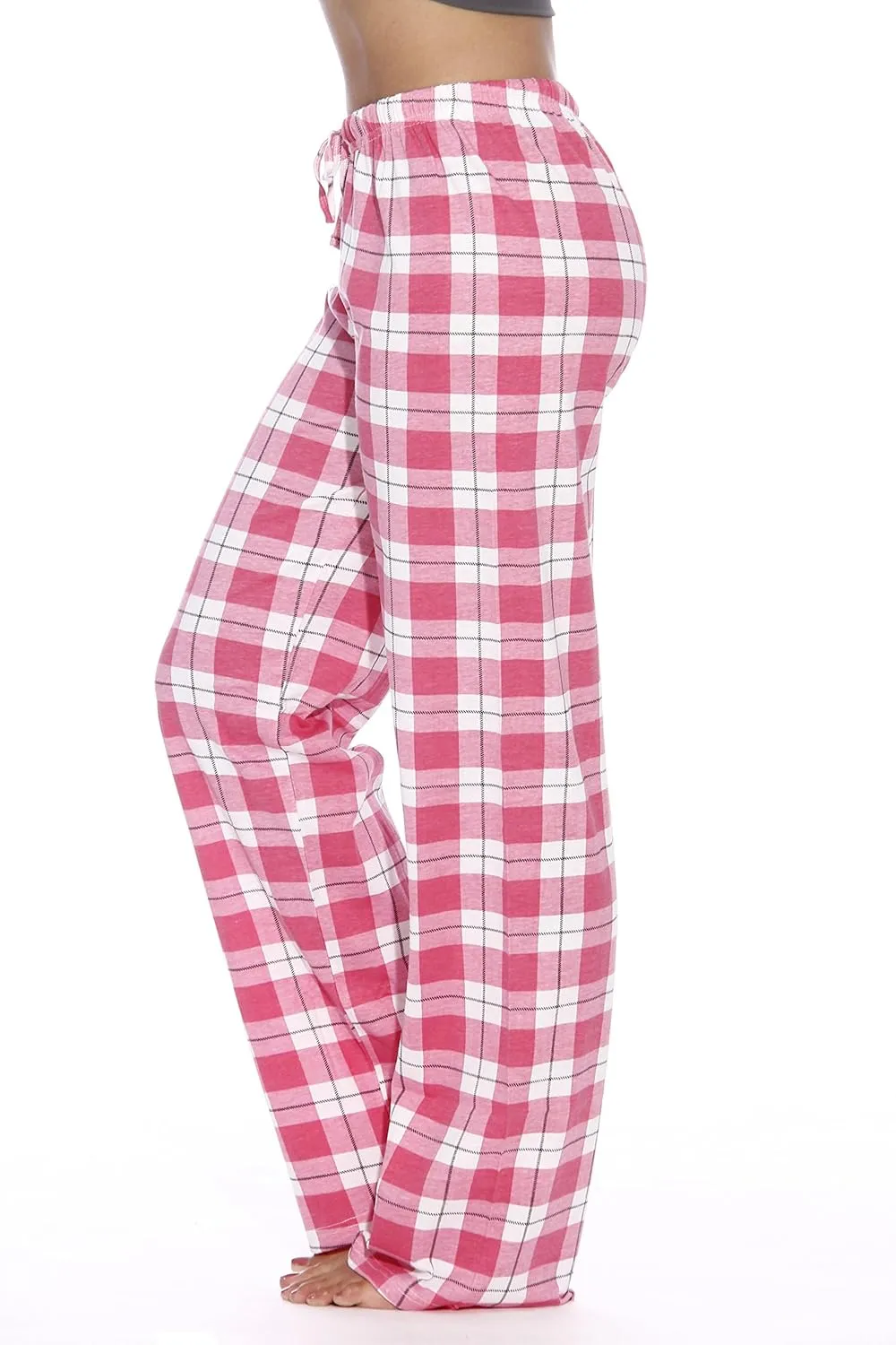Just Love 100% Cotton Jersey Women Plaid Pajama Pants Sleepwear