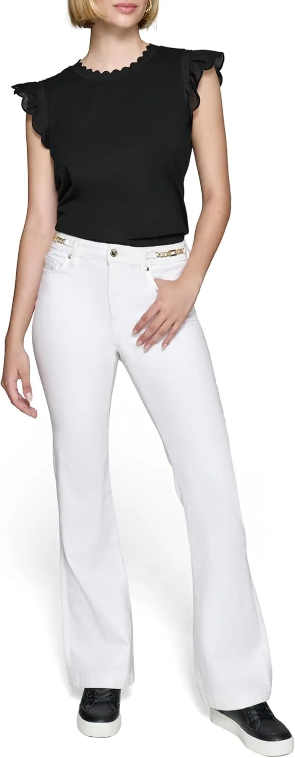 Karl Lagerfeld Paris Women's Wide Leg Fashion Denim