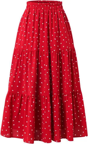Ladies' Elastic Waist Skirt A Casual Pleated Skirt with Pockets in Spring Summer Autumn and Winter