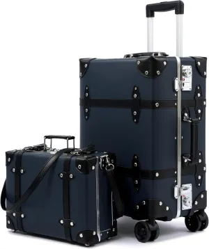 Large Capacity Hardside Suitcase Set with TSA Lock,Luxury Vintage Style Maletas De Viaje, for Men And Women Carry On Luggage Set