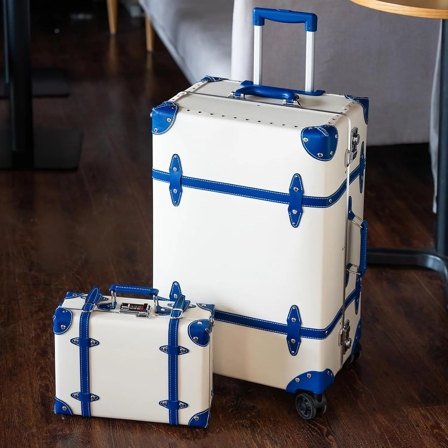 Large Capacity Hardside Suitcase Set with TSA Lock,Luxury Vintage Style Maletas De Viaje, for Men And Women Carry On Luggage Set