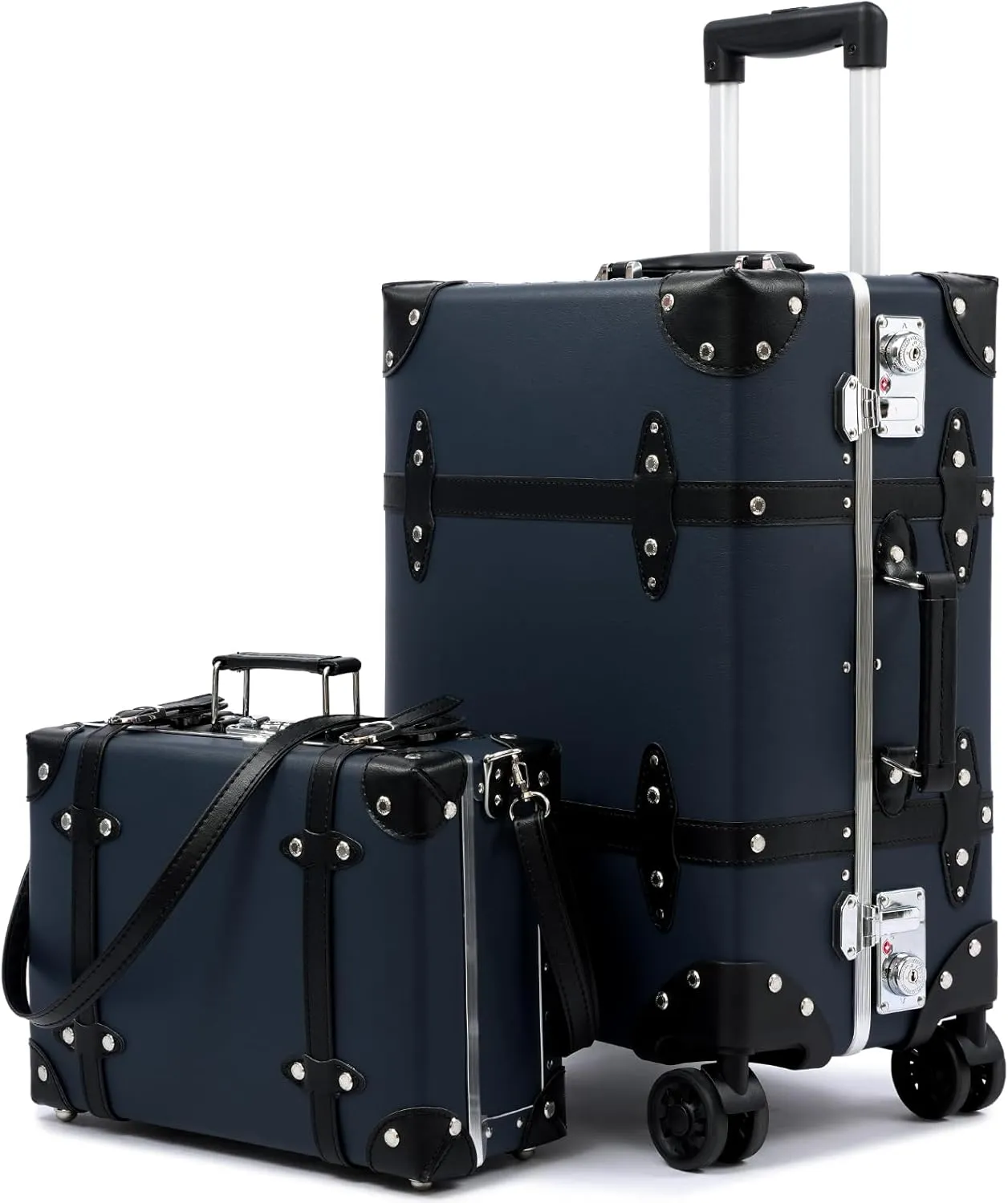 Large Capacity Hardside Suitcase Set with TSA Lock,Luxury Vintage Style Maletas De Viaje, for Men And Women Carry On Luggage Set