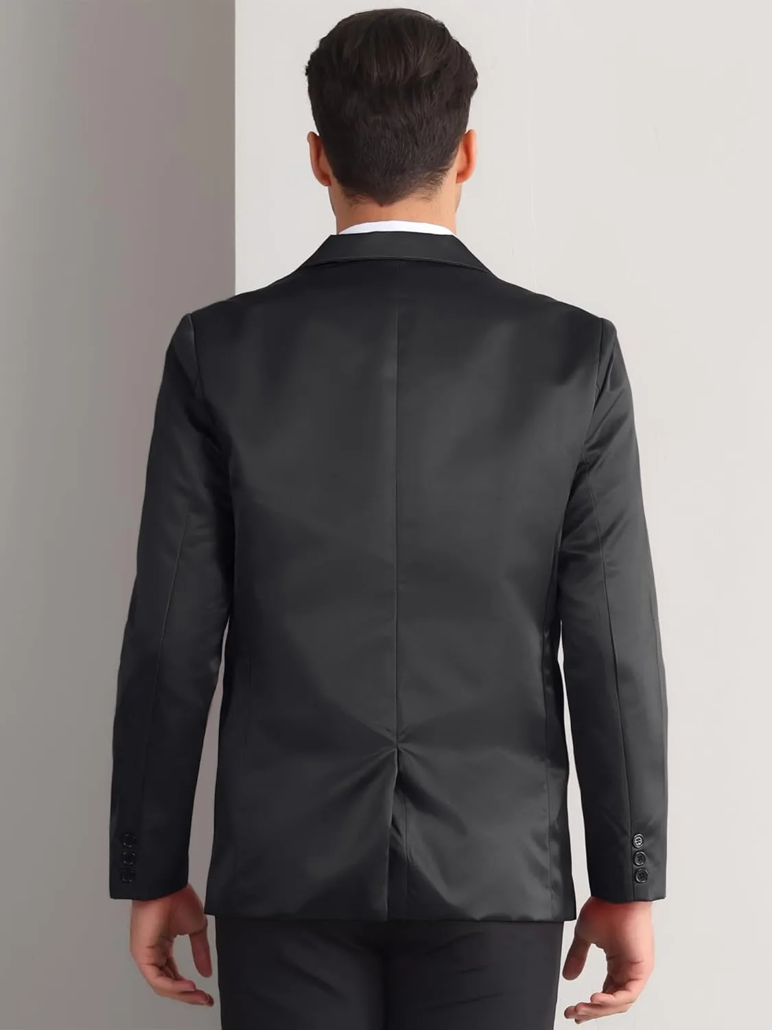 Lars Amadeus Formal Blazer for Men's One Button Peak Lapel Wedding Prom Sports Coat