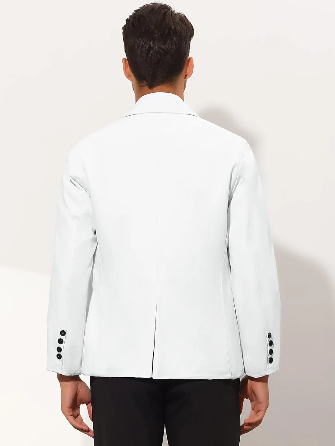 Lars Amadeus Solid Color Business Blazer for Men's One Button Notched Lapel Sports Coat Suit Jackets