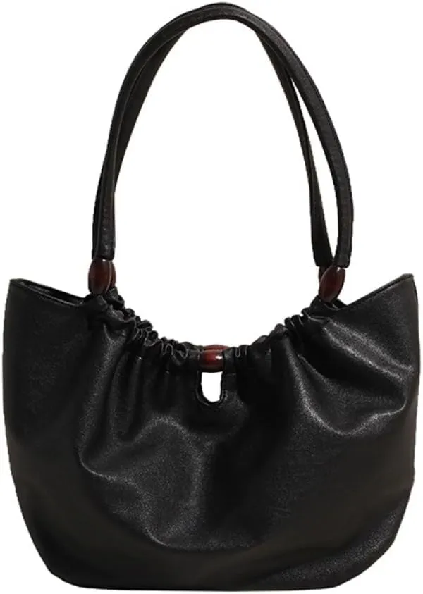 Leather Tote Bag for Women Handbag Soft Slouchy Hobo Bag Shoulder Purses Bucket Bag Trendy Satchel Bag Work Bag