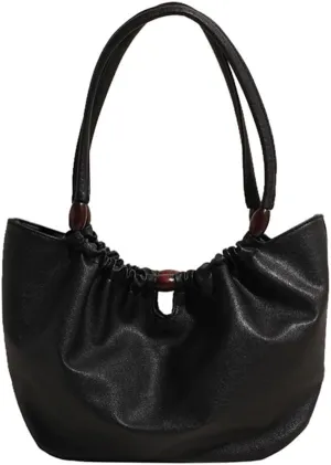 Leather Tote Bag for Women Handbag Soft Slouchy Hobo Bag Shoulder Purses Bucket Bag Trendy Satchel Bag Work Bag