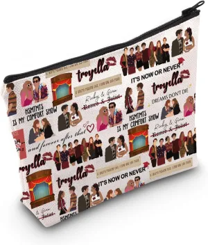 LEVLO HSMTMTS TV Show Inspired Cosmetic Bag HSMTMTS Is My Comfort Show Pencil Case Graduation Travel Gift for Mom BFF (it's now or never)