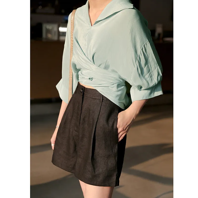 Linen shorts