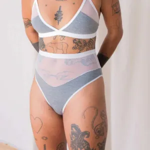 Logan High Cut Bikini (Grey)