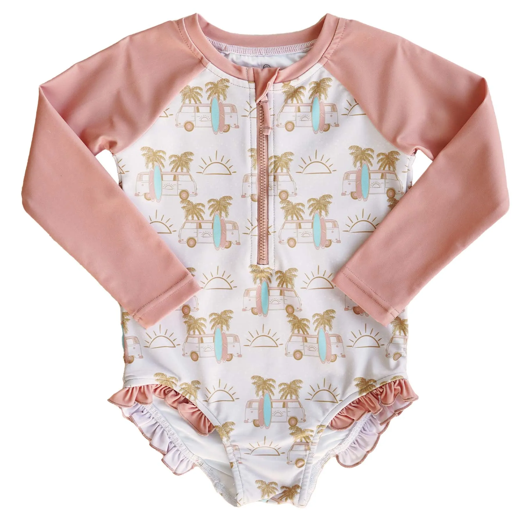Long Sleeve Rash Guard with Front Zipper | All Prints