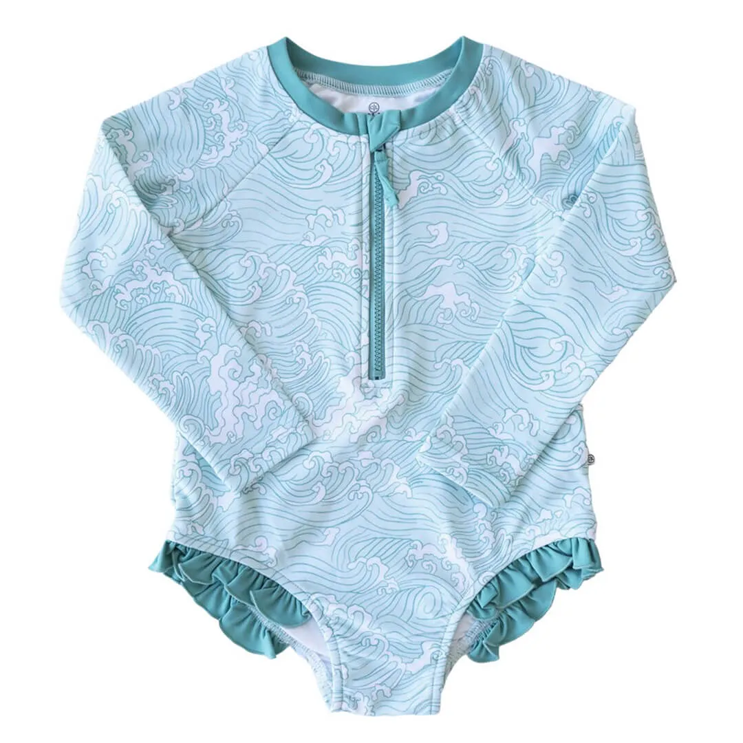 Long Sleeve Rash Guard with Front Zipper | All Prints