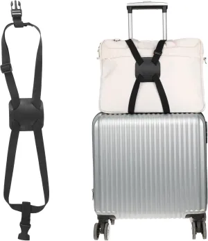 Luggage Straps to Connect Two Suitcases, Bag Bungee Suitcase Straps Adjustable Luggage Belt Add a Bag Easy to Travel, Elastic Strap Belt Travel Essential Accessories(Black)