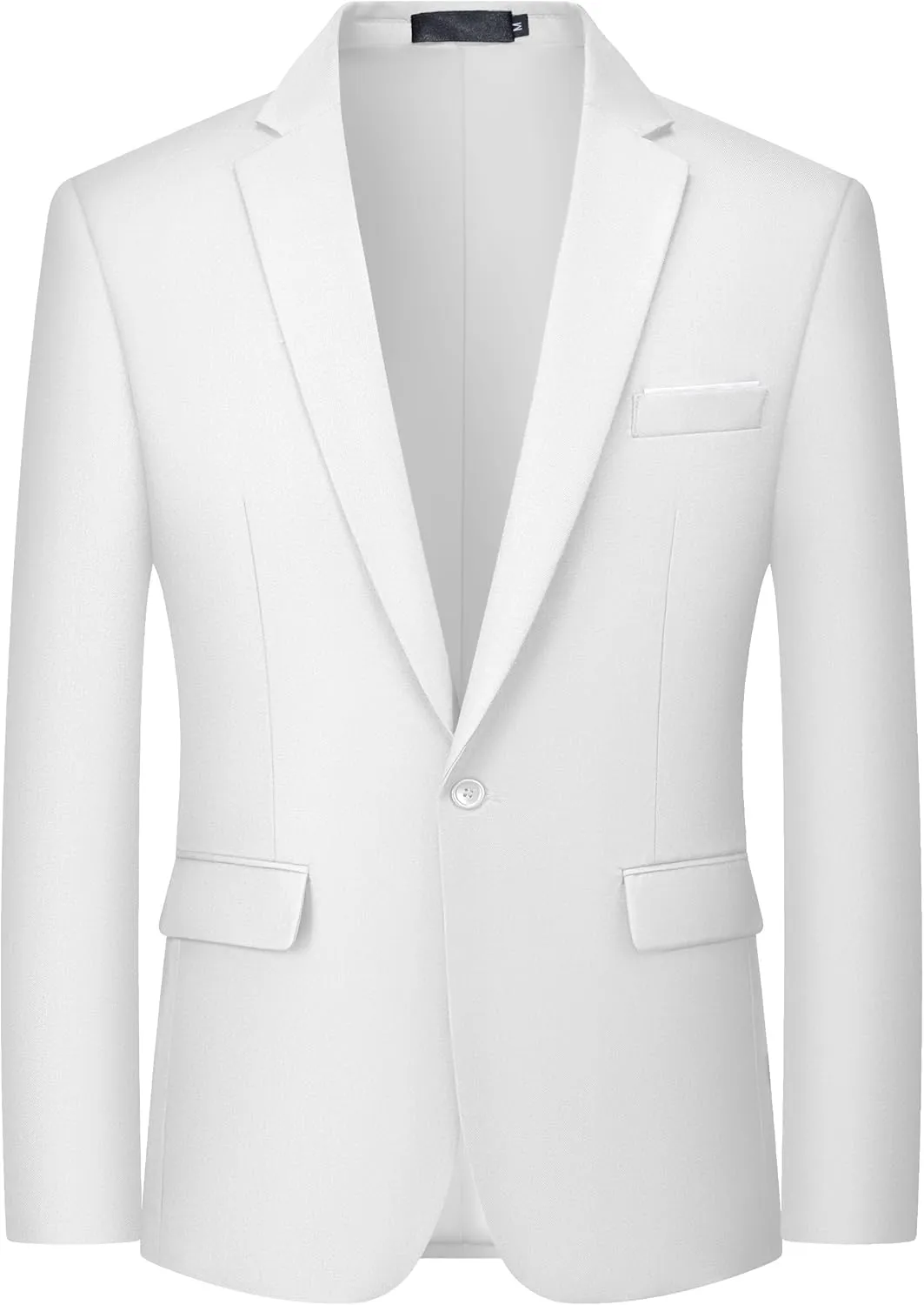 MAGE MALE Men's One Button Blazer Casual Solid Color Suit Jacket Slim Fit Lightweight Sport Coats Blazers