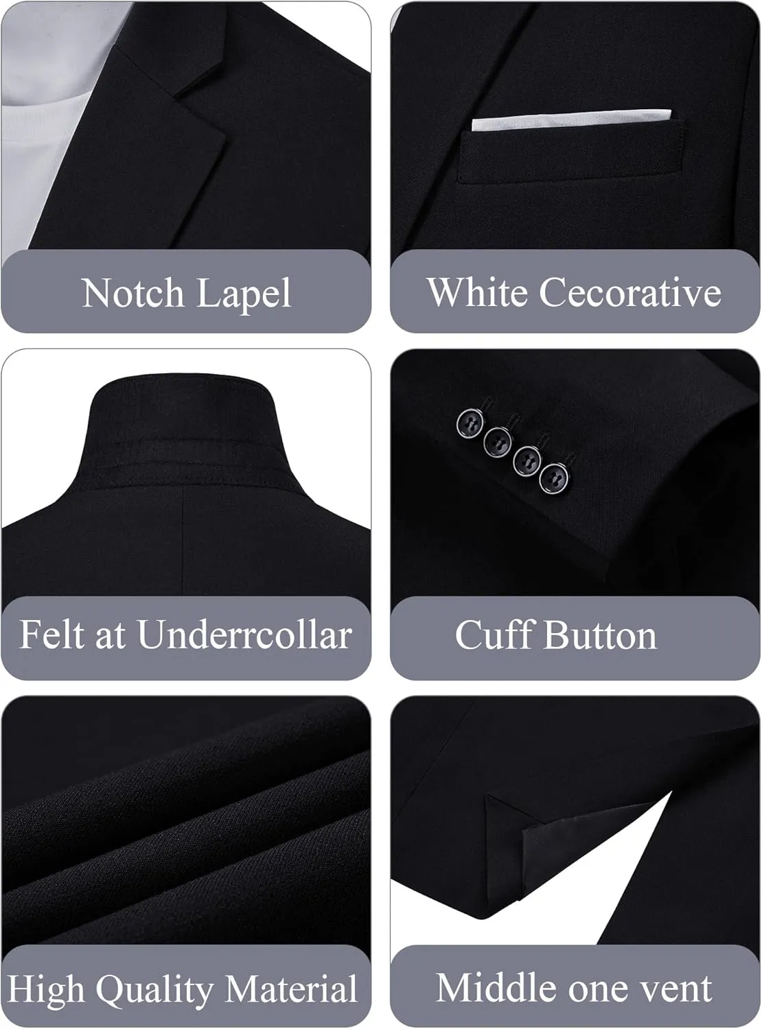 MAGE MALE Men's One Button Blazer Lightweight Casual Sport Coats Solid Color Suit Jacket