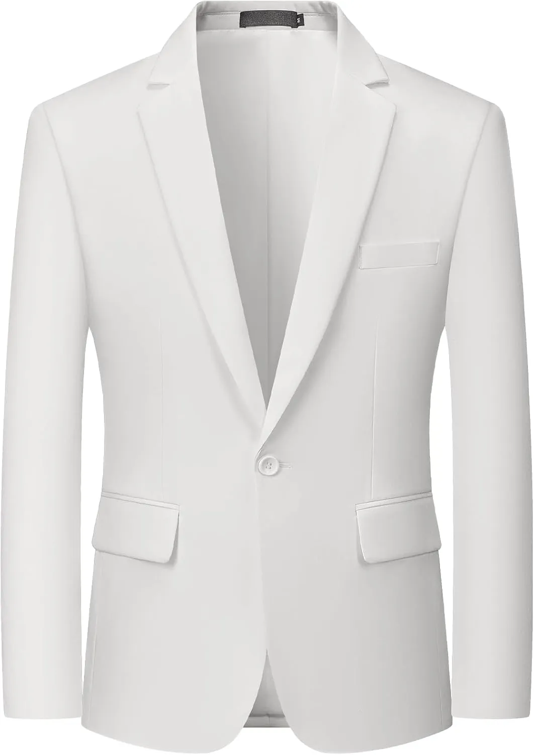 MAGE MALE Men's One Button Suit Jacket Elegant Solid Color Blazers Slim Fit Lightweight Sport Coats Blazer