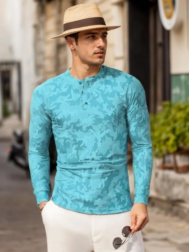 M&F EVENMINE Men's Short/Long Sleeve Shirt Athletic Polo Golf Shirts for Men Collarless Tshirt