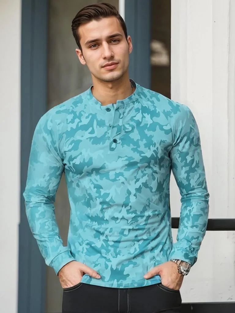M&F EVENMINE Men's Short/Long Sleeve Shirt Athletic Polo Golf Shirts for Men Collarless Tshirt