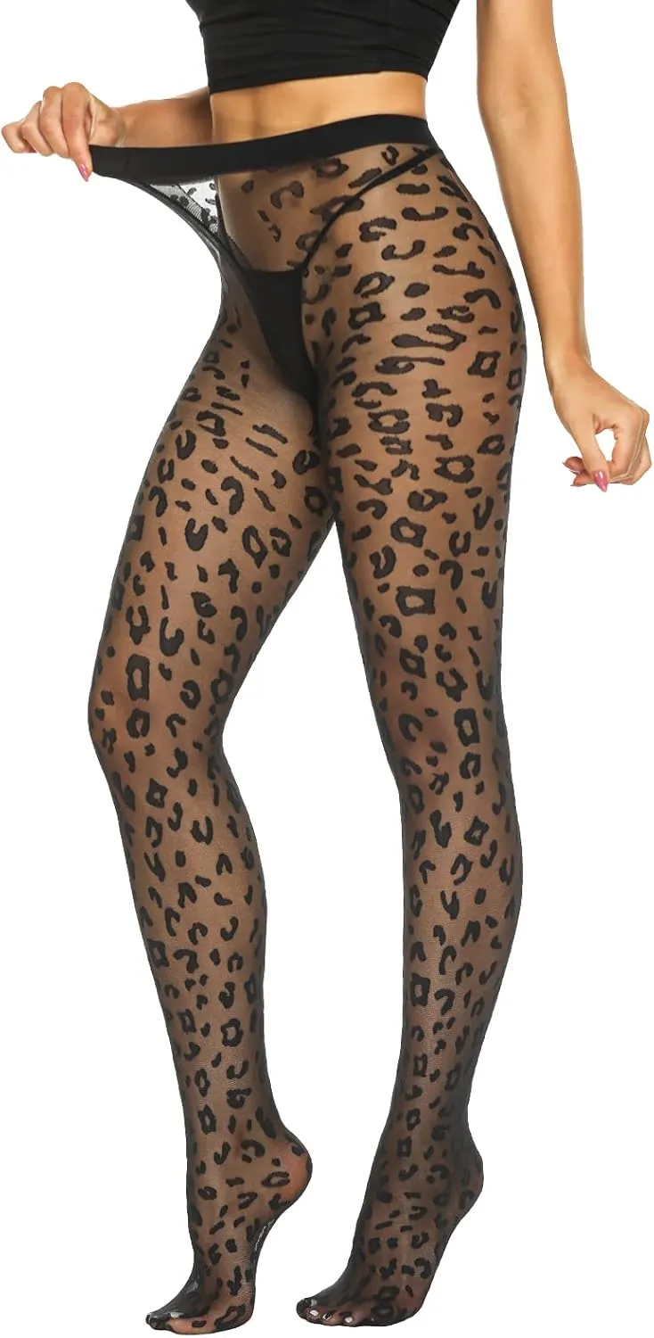 MANZI Patterned Tights Sheer Pantyhose for Women 20 Denier Stockings
