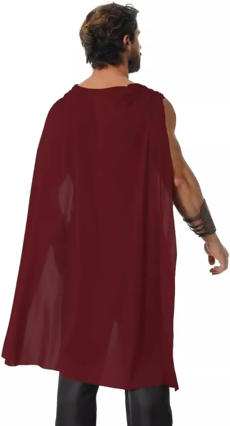 Medieval Men's Cloak Renaissance Cloak Gladiator Shawl,Halloween Cape Costume