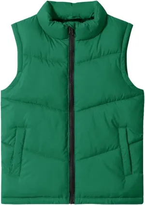 Meikulo Boys Zip Up Puffer Vest Kids Stand Collar Quilted Gilet Sleeveless Jackets Outwear with Pockets