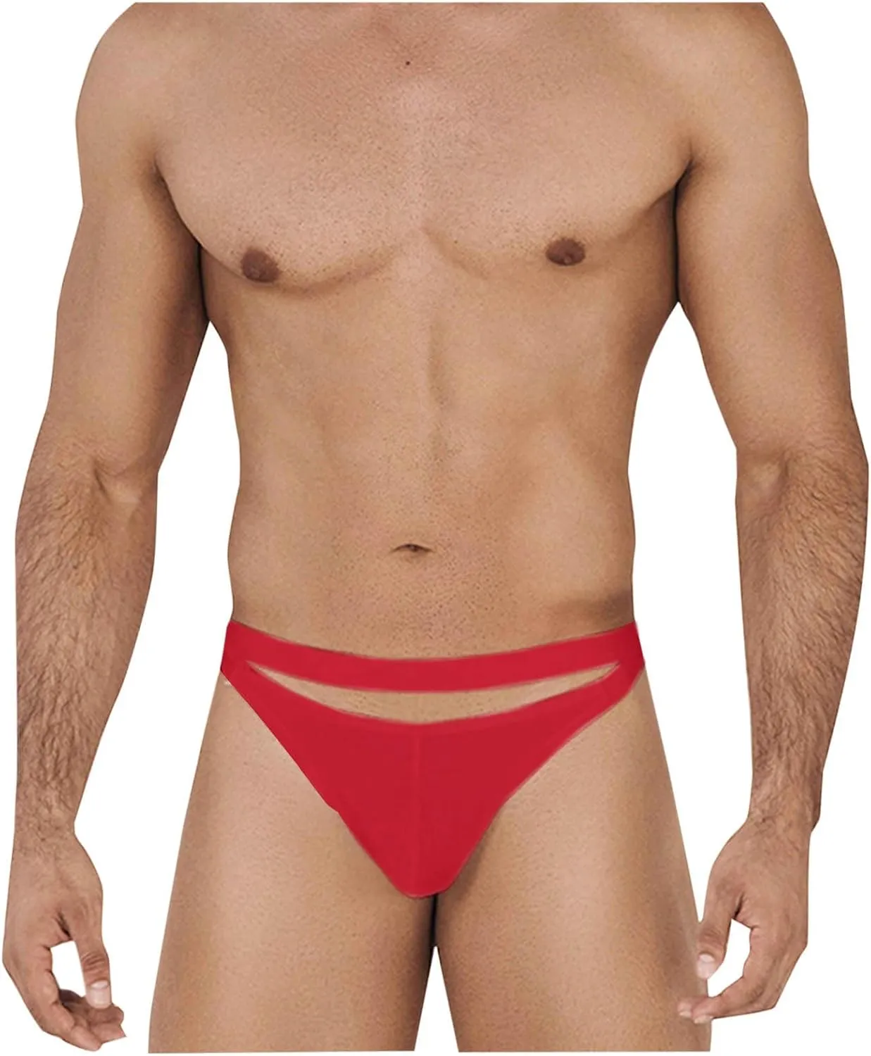 Men Sexy Underwear Cut Out G-String Thongs Front Pouch Panty Gay Hot Male Briefs Comfort Breathable Sissy Underpants