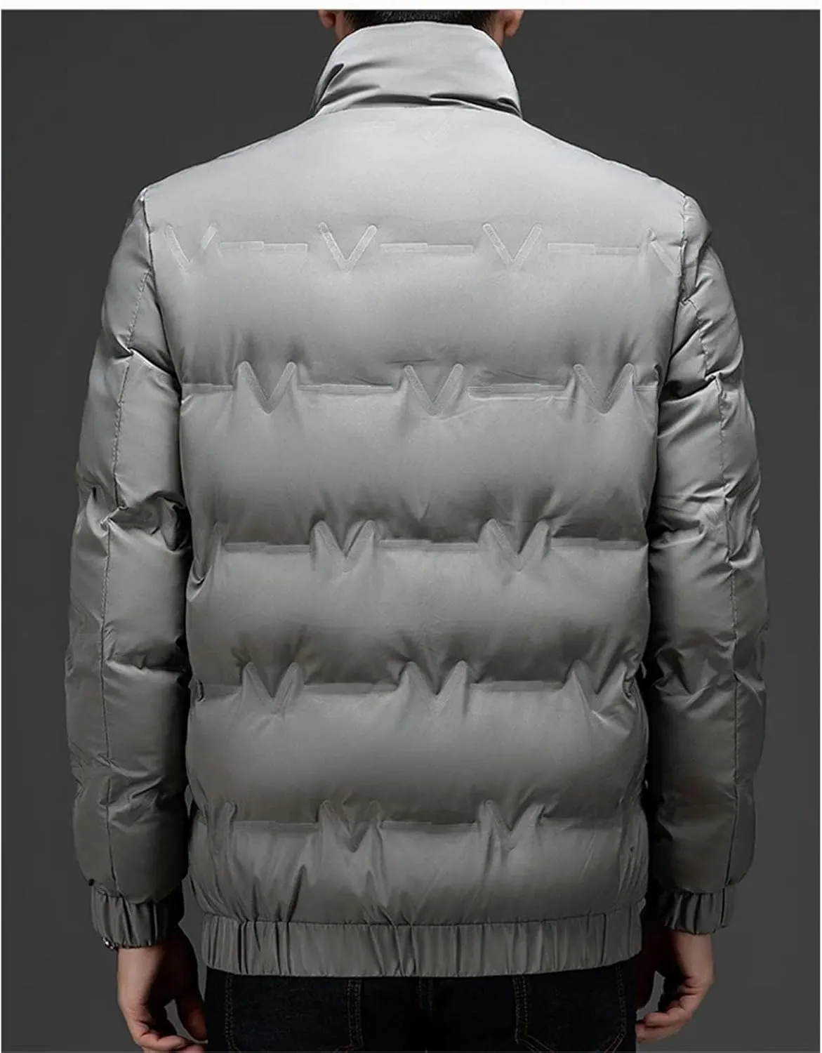 Men Warm jacketr Winter Outwear Coats Solid Stand Collar Male Windbreak Cotton Padded jacketr
