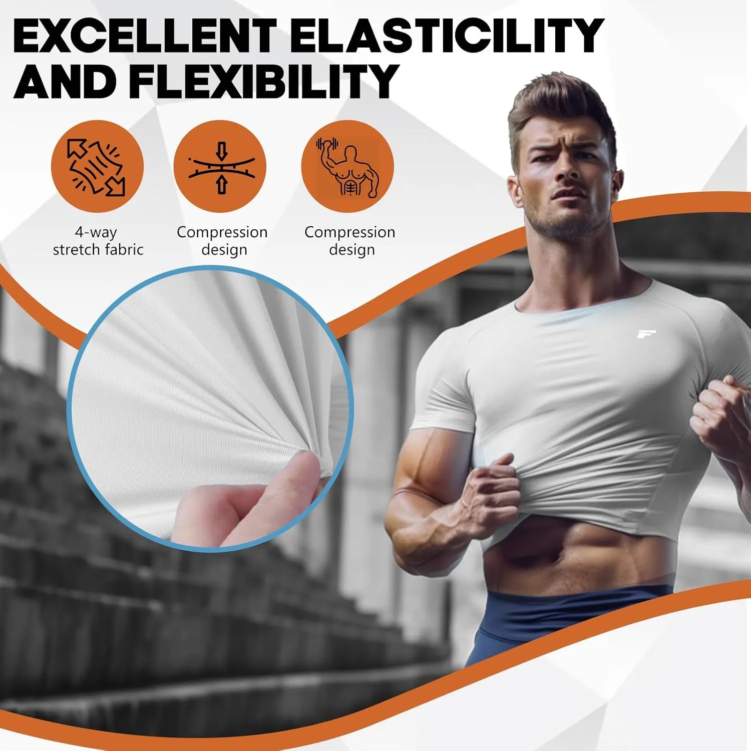 Mens 2-Pack Short-Sleeve Cooling Shirts with UPF 50  UV Sun Protection, Quick Dry for Fitness & Running