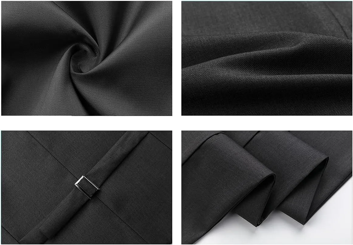 Mens 3 Piece Tuxedo Suits Slim Fit Casual Suit Blazer Two Button Wedding Prom Jackets Vest&Trousers