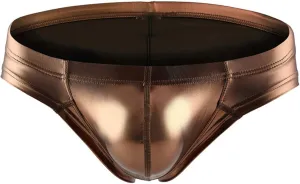 Mens Boxer Briefs Men's Fashion Underpants Leather Wrinkled Undewear Pant Small Boxer Briefs With Bronzing