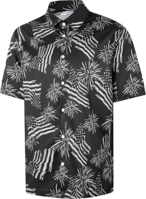 Men's Casual Button Down Shirts Regular Fit Print Short Sleeve Hawaiian Shirt for Men