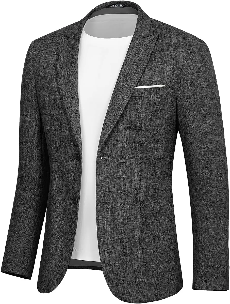 Men's Causal Suit Blazer Slim Fit Sport Jackets for Men Two Button Business Wedding Party Banquet