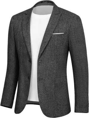 Men's Causal Suit Blazer Slim Fit Sport Jackets for Men Two Button Business Wedding Party Banquet